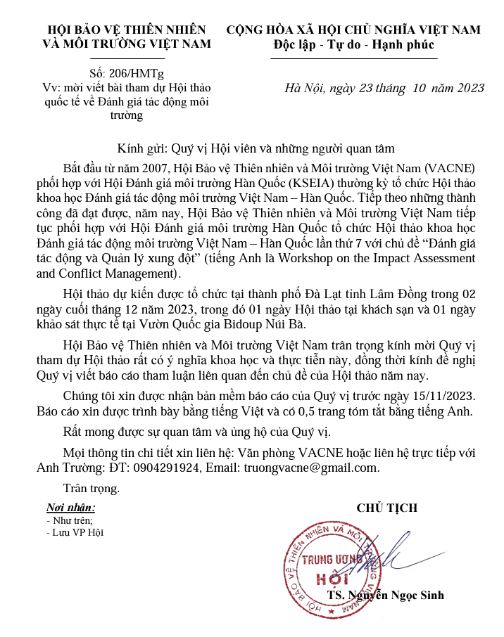 [-]Mời[-]viết[-]bài[-]tham[-]dự[-]Hội[-]thảo[-]quốc[-]tế[-]về[-]Đánh[-]giá[-]tác[-]động[-]môi[-]trường